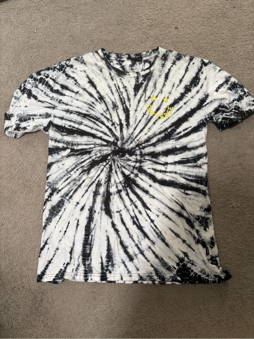 Converse Black and White Tie-Dye Crew Tee